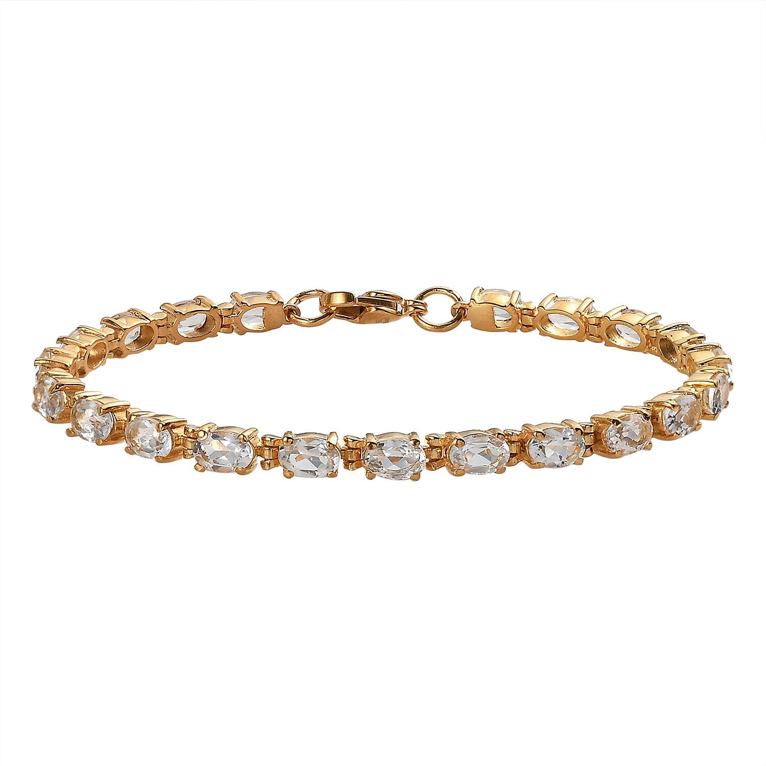African Amethyst Bracelet in ION Plated YG Stainless Steel (7.25 In) 9.25 ctw