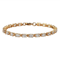 African Amethyst Bracelet in ION Plated YG Stainless Steel (7.25 In) 9.25 ctw