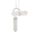 Crystal Necklace 35.5 Inches in Silvertone - Sticky add to cart bar