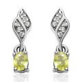 Premium Sava Sphene and White Zircon Earrings in Platinum Over Sterling Silver 0.50 ctw - Sticky add to cart bar
