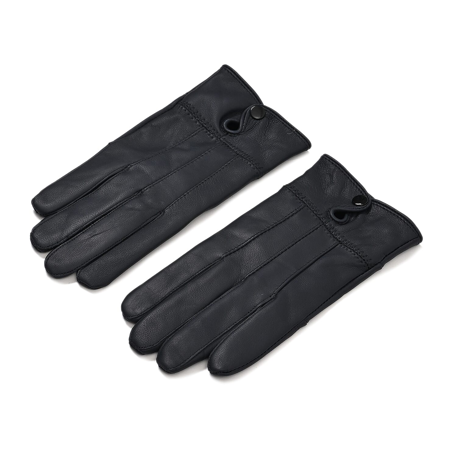 Blue Sheep Leather Gloves with first 2 fingers Screen Touch