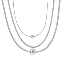 Snake Chain Necklace 20-22 Inches in Silvertone