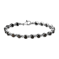 Elite Shungite Bracelet in Stainless Steel (6.50 In) 3.00 ctw