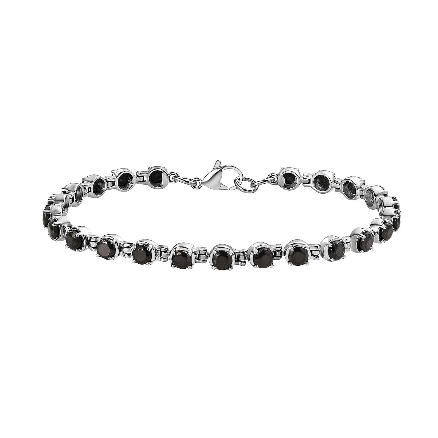 Elite Shungite Bracelet in Stainless Steel (8.00 In) 3.25 ctw