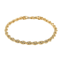 10K Yellow Gold 5.5mm Rope Chain Bracelet (8.00 In) 5.35 Grams