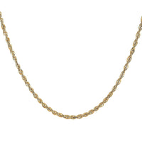 14K Yellow Gold 3mm Rope Chain Necklace 24 Inches 5.9 Grams