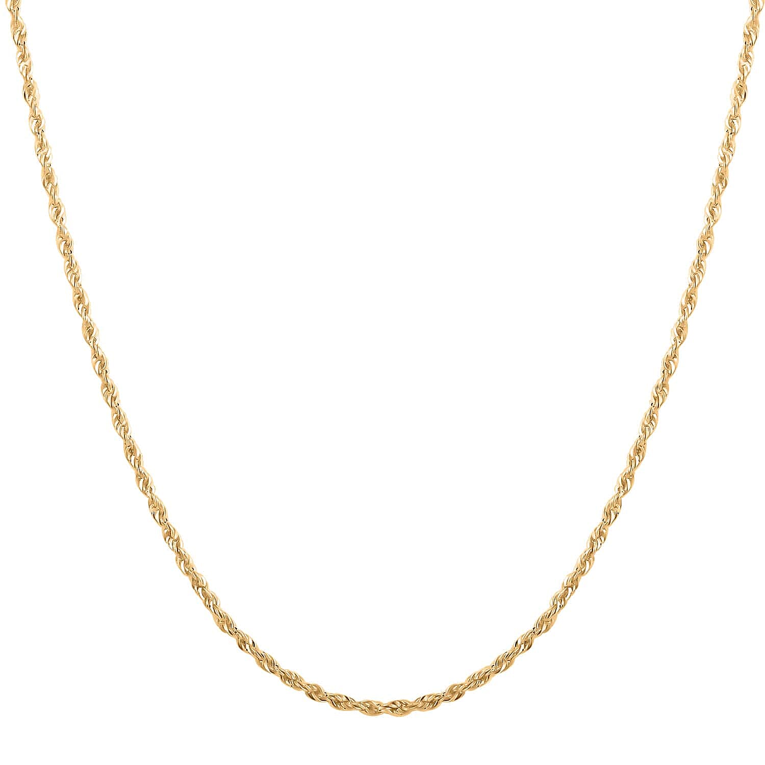 10K Yellow Gold 5mm Rope Chain Necklace 20 Inches 8.10 Grams