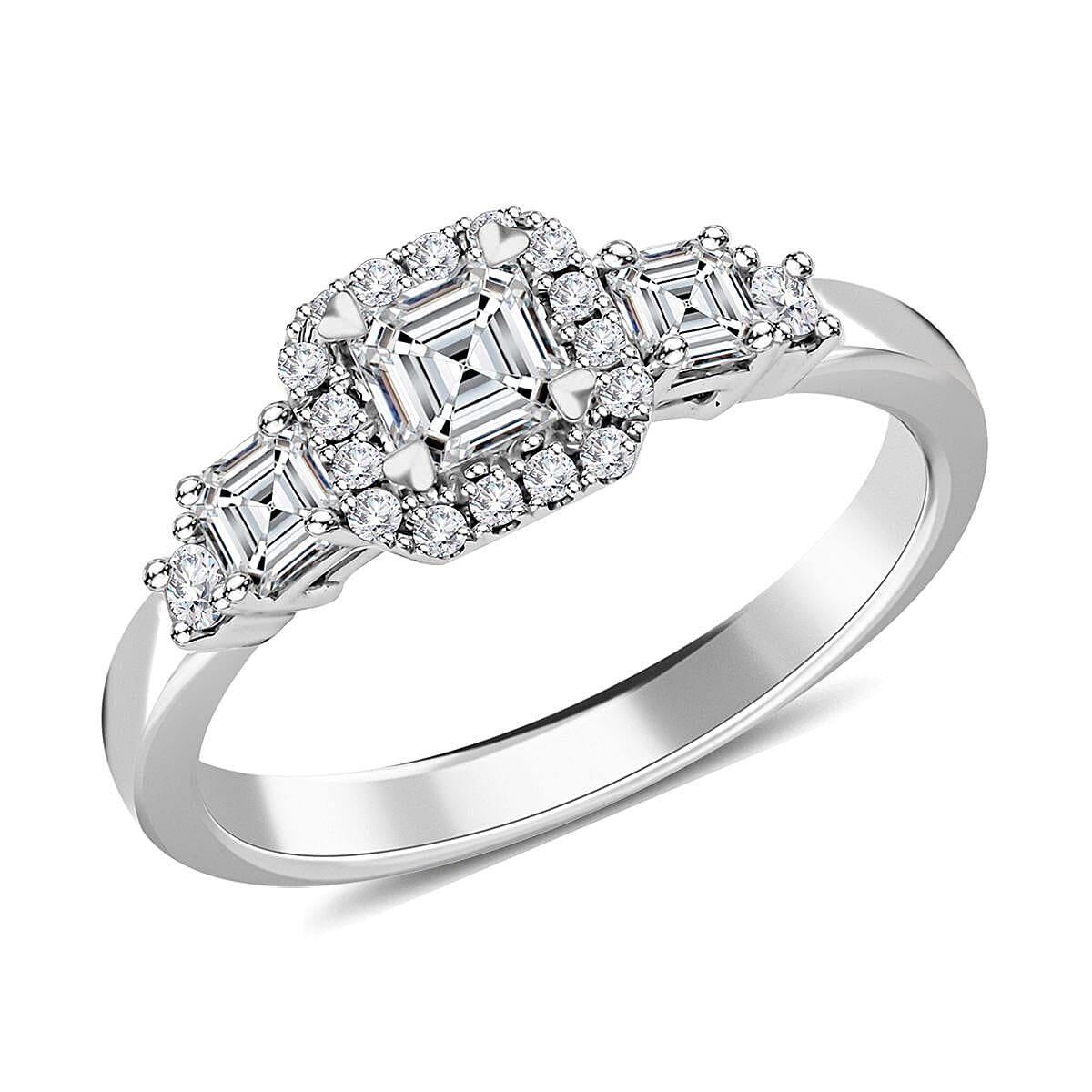 Modani 950 Platinum Diamond E-F VS Ring 5.25 Grams 0.90 ctw (Del. in 10-12 Days)