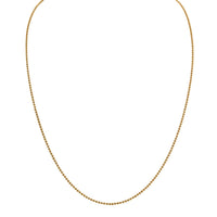 Beaded Chain Necklace in 14K YG Over Sterling Silver 4.0 Grams 24 Inches