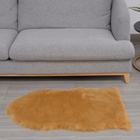 HOMESMART Brown Faux Fur Carpet (23.6"x35.4")