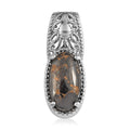 KARIS Matrix Silver Shungite Solitaire Pendant in Platinum Bond 2.40 ctw - Sticky add to cart bar