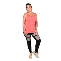TAVI Poppy Color 95% Nylon and 5% Spandex Breezy Tank -XS