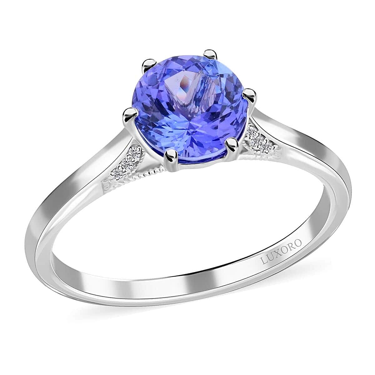 Certified & Appraised Luxoro 14K White Gold AAA Tanzanite and G-H I2 Diamond Ring 3.20 Grams 2.75 ctw