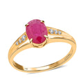 Luxoro 14K Yellow Gold Mozambique Ruby and Diamond Royale Ring - Sticky add to cart bar