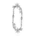 Moissanite Sun Starburst Statement Paperclip Pendant in Platinum Over Sterling Silver 0.50 ctw - Sticky add to cart bar