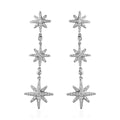 Moissanite Starburst Drop Statement Earrings in Platinum Over Sterling Silver 1.80 ctw - Sticky add to cart bar