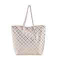 Foil Printed Rhombic Seamless Pattern Tote Bag (18.9x14.9"/13.4x5.5") - Sticky add to cart bar