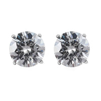 Luxoro 14K Yellow Gold Moissanite Solitaire Stud Earrings 1.85 ctw