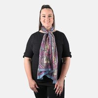 Orange Luxury Silk Decorative Scarf