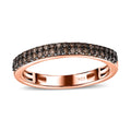 Natural Champagne Diamond Signature Band Ring in Sterling Silver - Sticky add to cart bar