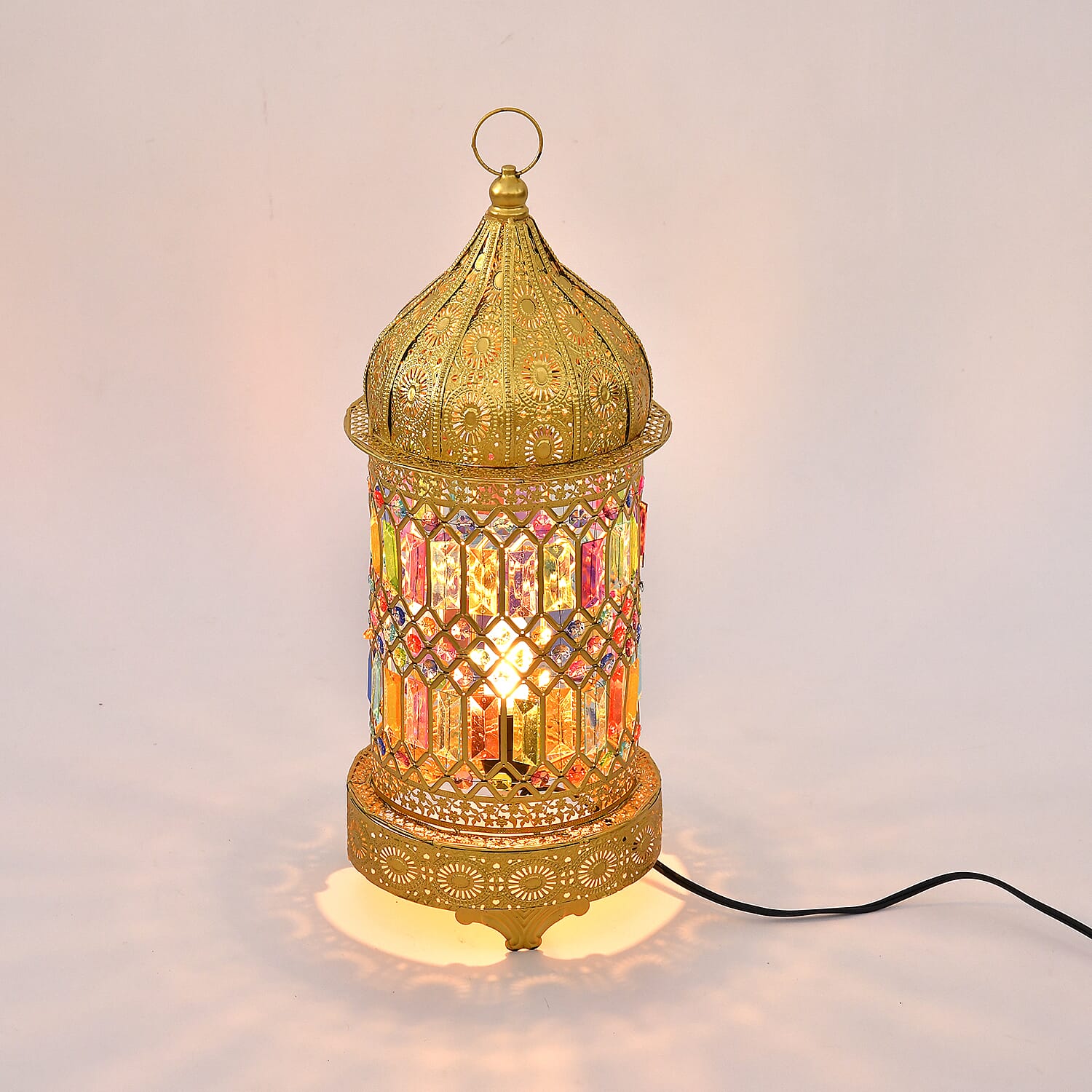 Antique Lamp in Gold Plating (UL Plug ) & (E26 Bulb Not Included) (9.5"x21")