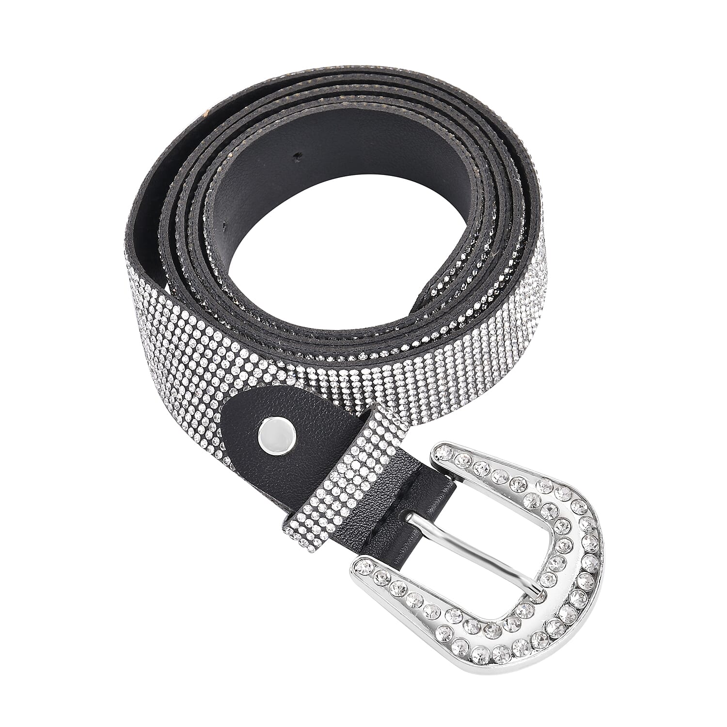 Silver Color Crystal Belt with Buckle (47.2")