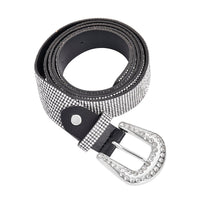 Silver Color Crystal Belt with Buckle (47.2")