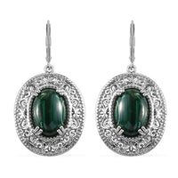 KARIS Lapis Lazuli Earrings in Platinum Bond and Stainless Steel 13.00 ctw