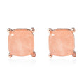 Galilea Rose Quartz Button Shape Stud Earrings in Rosetone 2.00 ctw - Sticky add to cart bar