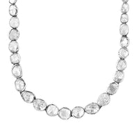 Polki Diamond Necklace 20 Inches in Platinum Over Sterling Silver (39.10 g) 14.00 ctw