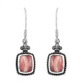 Artisan Crafted Argentinian Rhodochrosite Earrings in Sterling Silver 7.50 ctw - Sticky add to cart bar