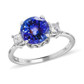 Luxoro 14K White Gold Premium Tanzanite and G-H I3 White Diamond Ring (Size 6.0) 2.60 ctw - Sticky add to cart bar