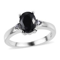 Midnight Sapphire and Tanzanite Ring in Stainless Steel (Size 10.0) 1.85 ctw