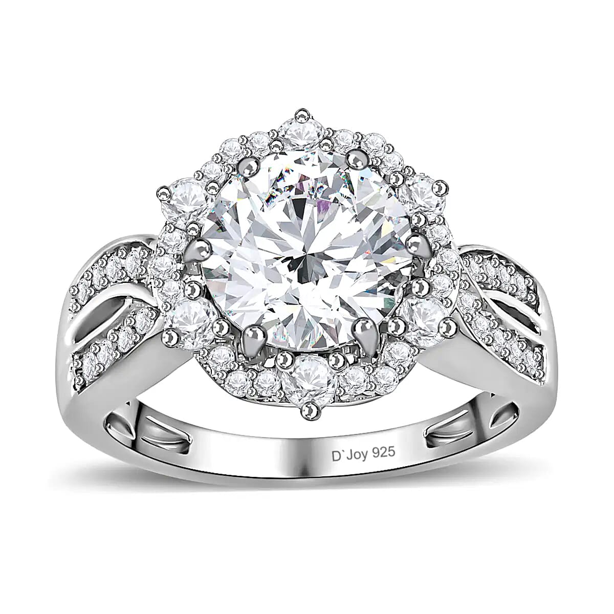 Moissanite Ring in Platinum Over Sterling Silver 2.00 ctw