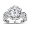Moissanite Ring in Platinum Over Sterling Silver 2.00 ctw - Sticky add to cart bar