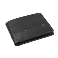 Black Genuine Leather RFID Bi-fold Men's Wallet (4.5"x3.75")