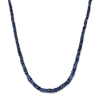 Masoala Sapphire Beaded Necklace 18 Inches in Platinum Over Sterling Silver 61.75 ctw