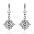 Moissanite Dangling Earrings in Platinum Over Sterling Silver 1.50 ctw - Sticky add to cart bar