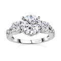 Moissanite Ring in Platinum Over Sterling Silver 2.35 ctw - Sticky add to cart bar