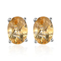 Brazilian Citrine Solitaire Stud Earrings in Platinum Over Sterling Silver 2.25 ctw - Sticky add to cart bar