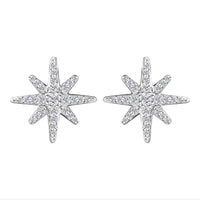 Moissanite Earrings in Platinum Over Sterling Silver 0.90 ctw