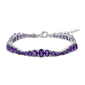 African Amethyst Bracelet in Platinum Over Sterling Silver (6.50-8.50In) 8.85 ctw - Sticky add to cart bar
