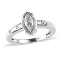 Moissanite Snake Inspired Ring in Platinum Over Sterling Silver 0.60 ctw - Sticky add to cart bar