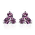 Narsipatnam Purple Spinel Stud Earrings in Platinum Over Sterling Silver 0.75 ctw - Sticky add to cart bar