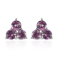 Narsipatnam Purple Spinel Stud Earrings in Platinum Over Sterling Silver 0.75 ctw