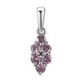 Narsipatnam Purple Spinel Elongated Pendant in Platinum Over Sterling Silver 0.70 ctw - Sticky add to cart bar