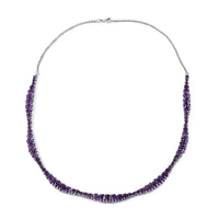 African Amethyst Necklace 18 Inches in Platinum Over Sterling Silver 18.20 ctw