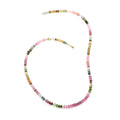 Certified & Appraised Iliana 18K Yellow Gold AAAA Multi-Tourmaline Beaded Necklace 18 Inches 80.00 ctw - Sticky add to cart bar