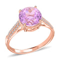 Iliana 18K Rose Gold AAAA Patroke Kunzite and G-H SI Diamond Ring 4.07 Grams 5.50 ctw - Sticky add to cart bar