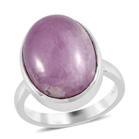 Artisan Crafted Brazilian Kunzite Solitaire Ring in Sterling Silver 13.90 ctw
